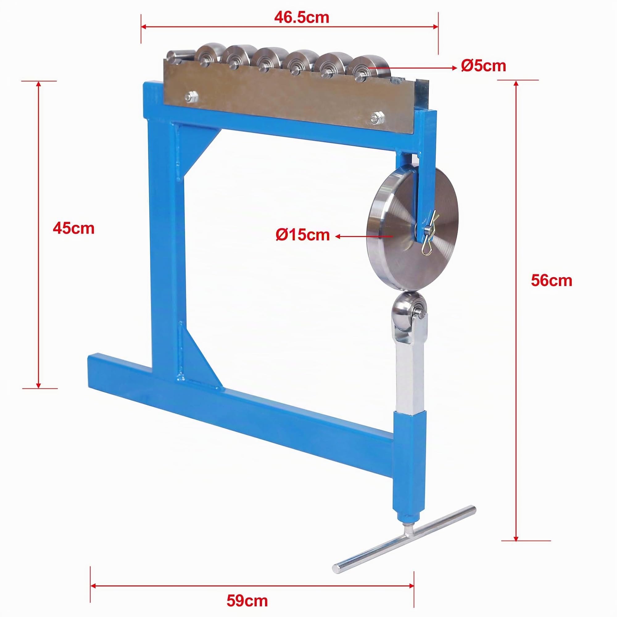 XPOtool Roue anglaise à 6 Rouleaux d’étirage pour l’usinage des métaux English wheel Atelier