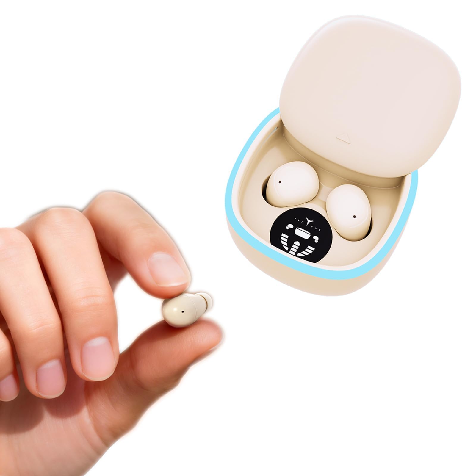 Invisible Small Mini Wireless Bluetooth Earbuds for Small Ears Sleep Low Profile Tiny Discreet Hidden Earbuds for Work