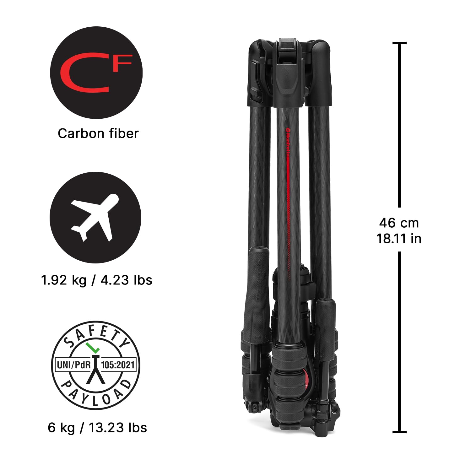 MANFROTTO Kit Trépied BEFREE GT PRO Carbone + rotule 3D