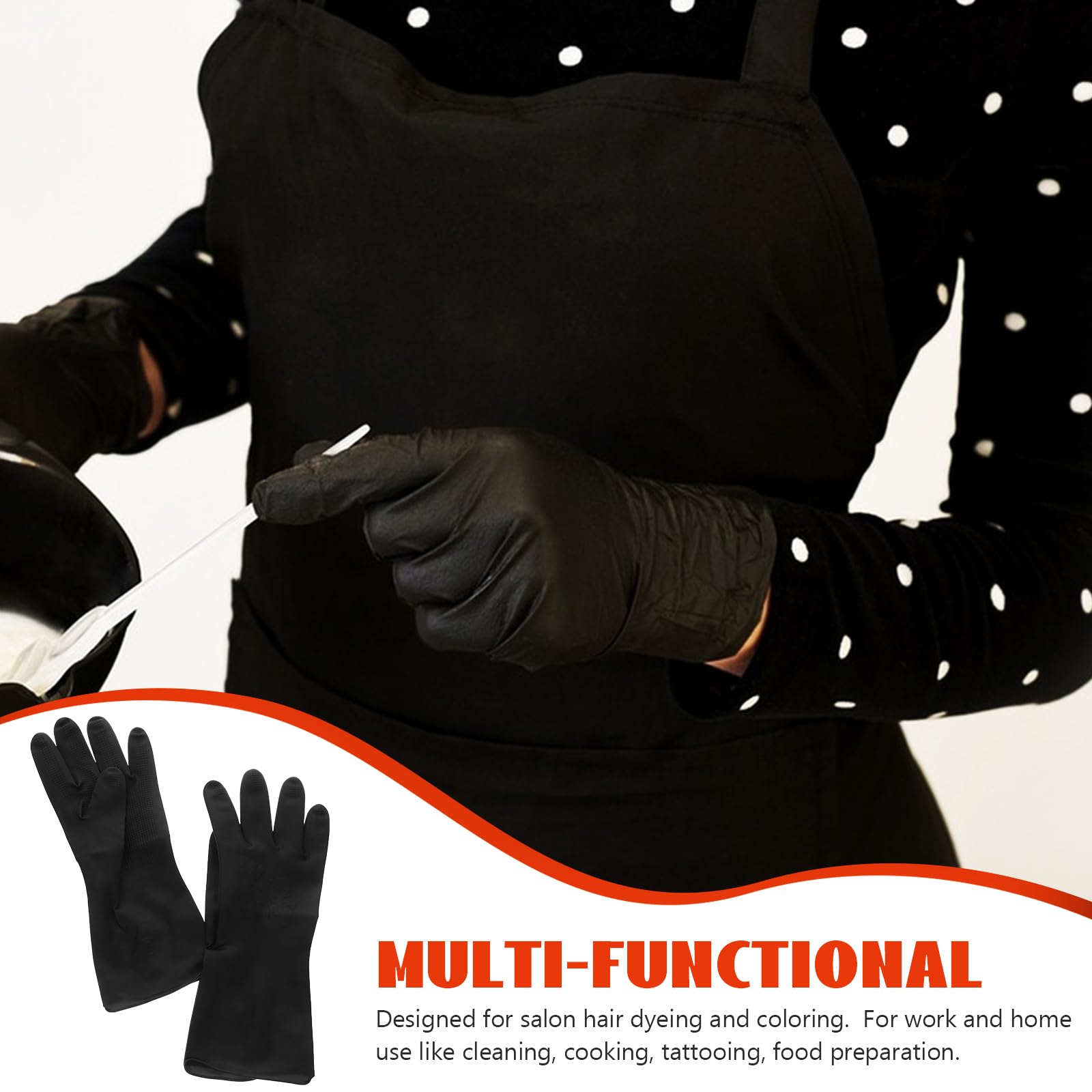 SOLUSTRE Imperméables En Latex Taille S Pour Teinture De Cheveux Antidérapants Réutilisables Protection Des Mains Pour Salon De Coiffure Et Usage Domestique