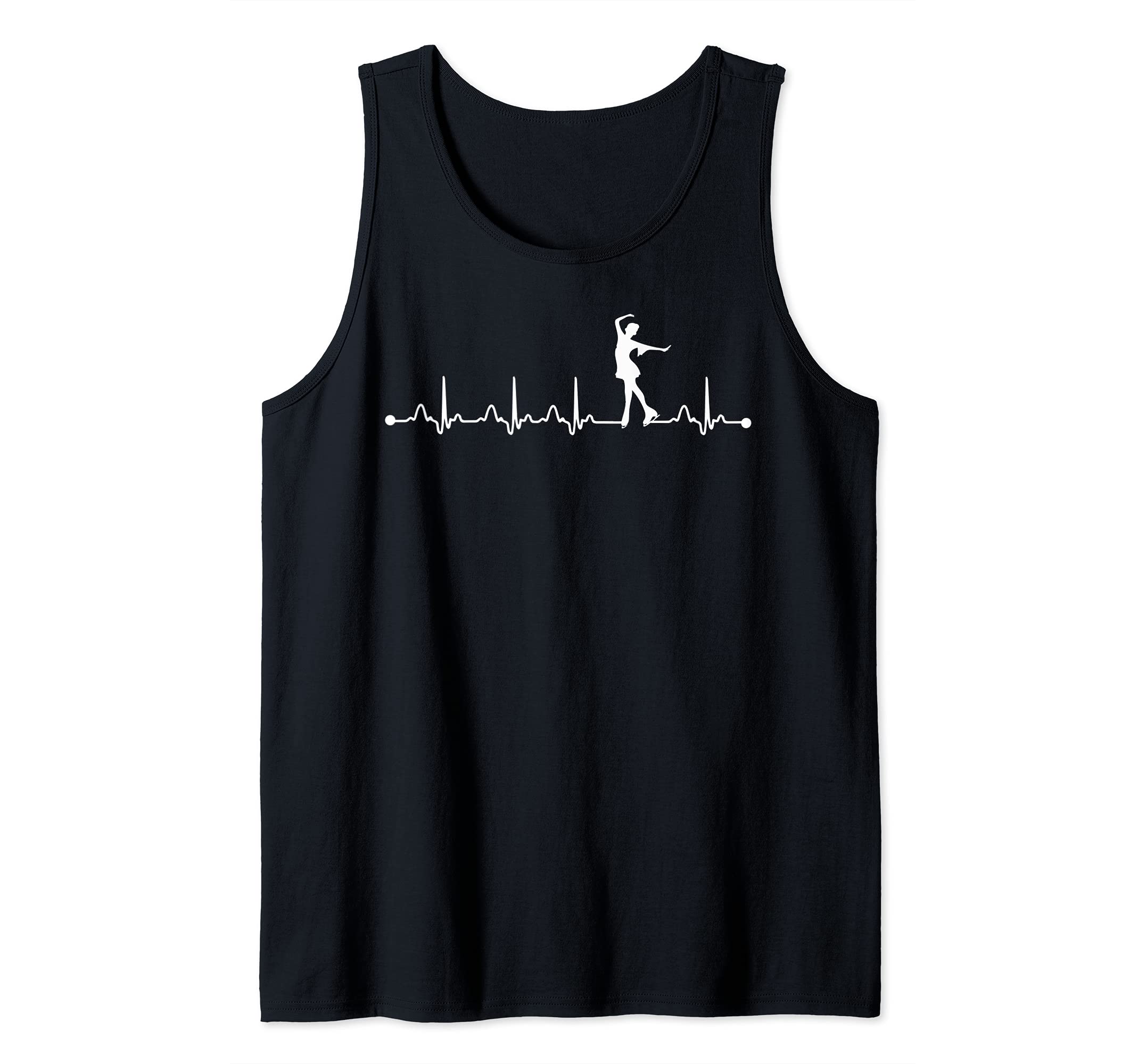 Figure skating Heartbeat EKG Pulse for Figure skater Tank Top