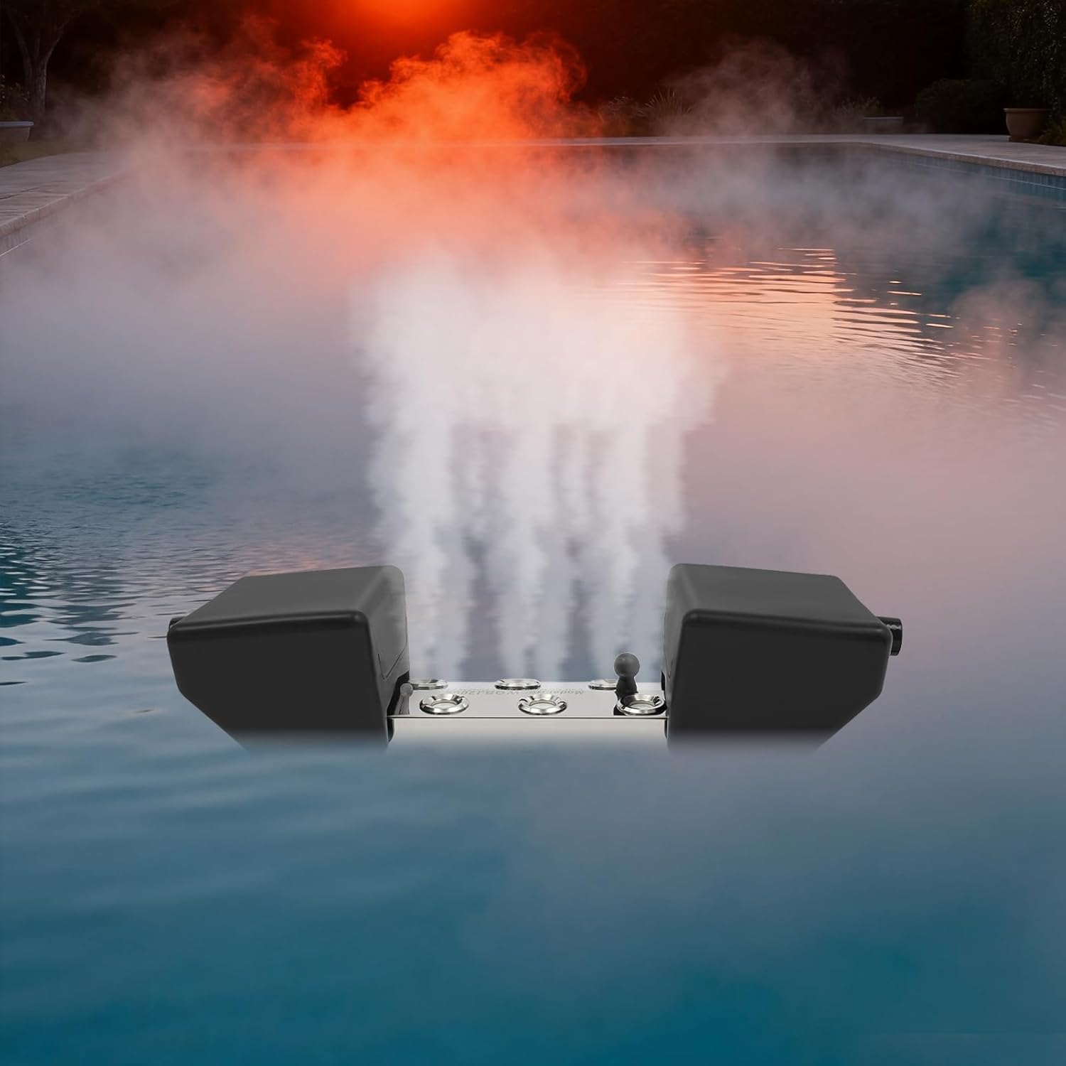 Ultrasonic Fogger 6 Head Ultrasonic Mist Maker, 150W High Mist Output for Pond Garden Yard, IP67 Waterproof, Stainless Steel Fog Machine for Pond Garden Rockery Greenhouse