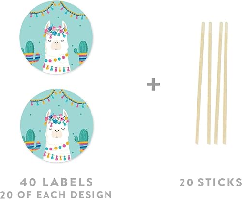 Vista 177 de Andaz Press Fiesta de llama y cactus, recuerdos de fiesta de bálsamo labial, bálsamo de llama, paquete de 12, decoración temática bohemia de llama