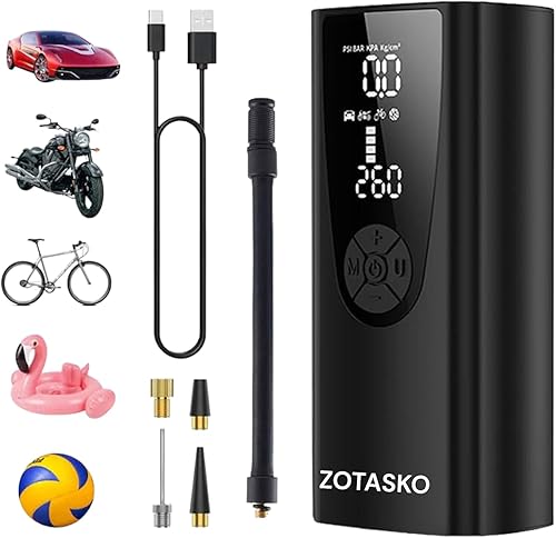 Inflador de neumáticos Compresor de aire portátil  150 PSI  Bomba de vacío de aire de 25000 mAh  Inflador eléctrico de neumáticos  Inflador de