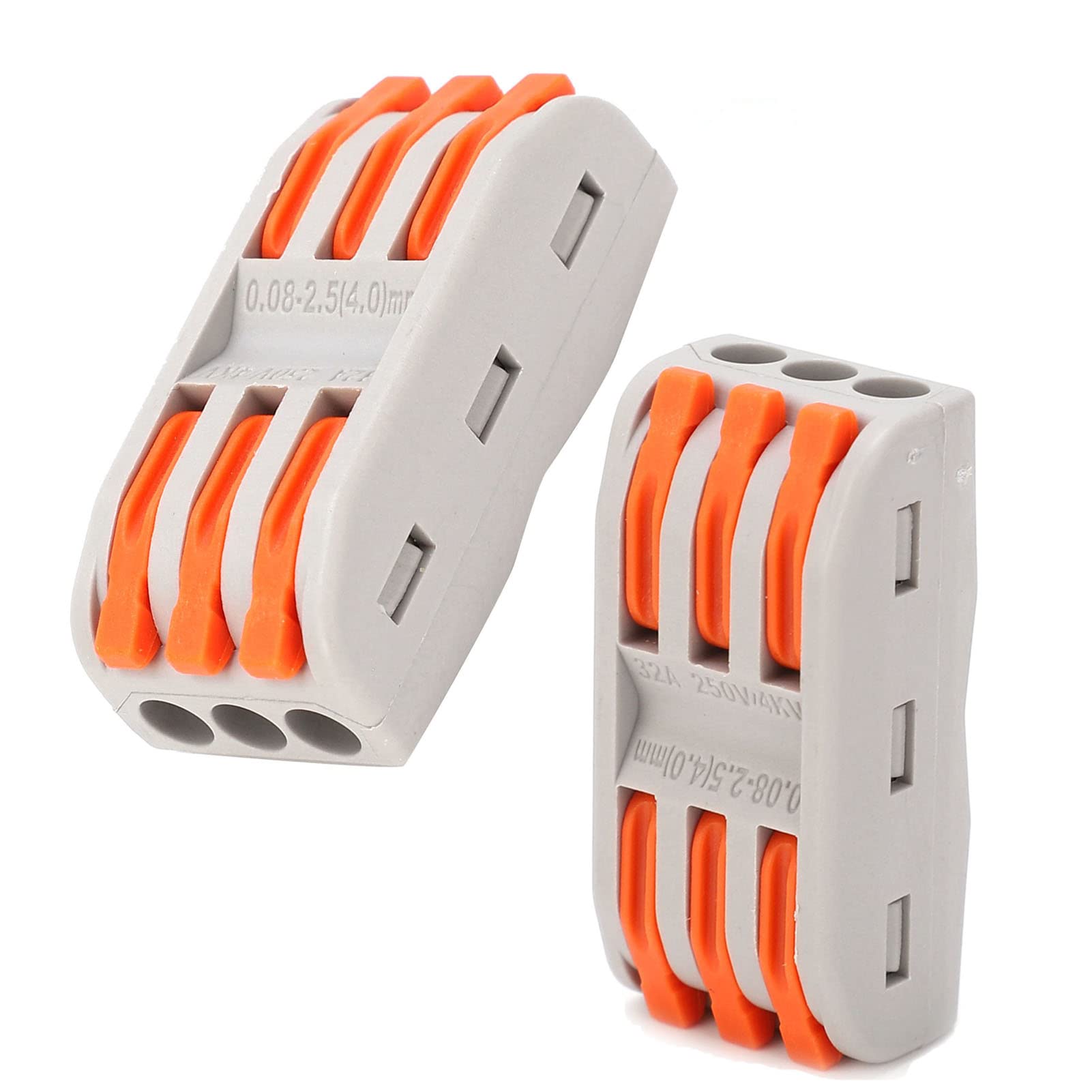3 to 6 Inline Wire Nut Connector - Cable Connector - Mini Wire Connectors - Electrical Reusable Connectores (2pcs, 3 to 6 Inline, Multi) — Amazon image 14