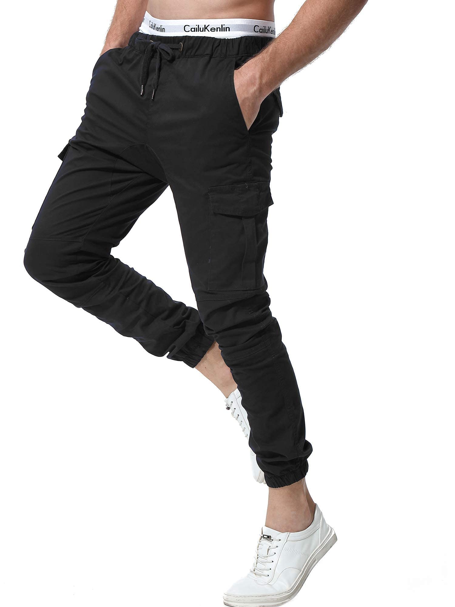 ZOEREA Herren Hose Chino Cargo Hose Baumwoll Slim Fit Casual Stretch Sporthose mit Taschen Streetwear