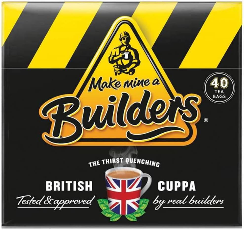 Make Mine a Builder's Teabags | Master Blended British Black Tea (Black, 40 Count (Pack of 1))