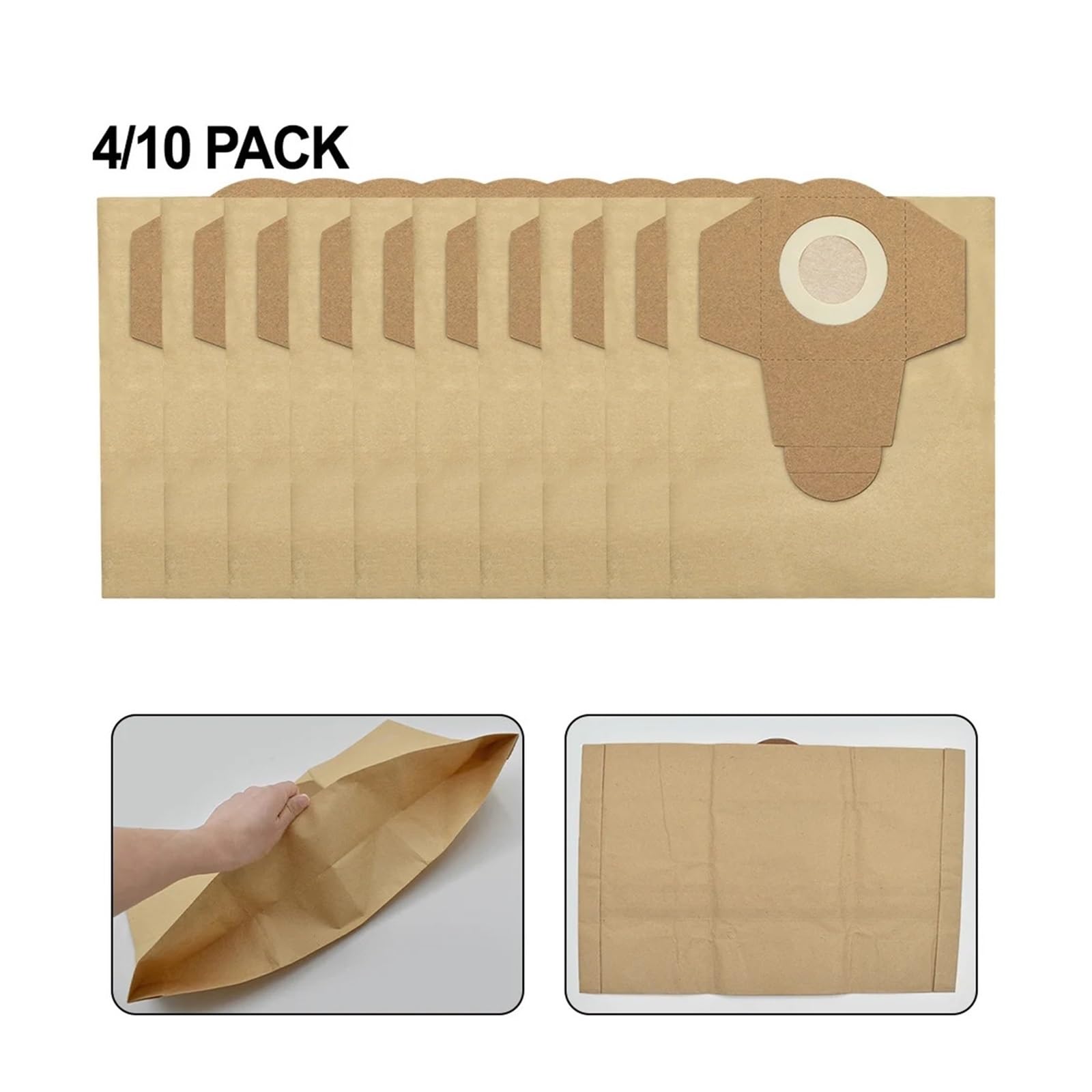 Staubsammelbeutel for Nass- Und Trocken-Akku-Staubsauger, Kompatibel Mit Einhell, TC-VC 1825, Power X-Change 25L Ersatzteilen(10 PACK)
