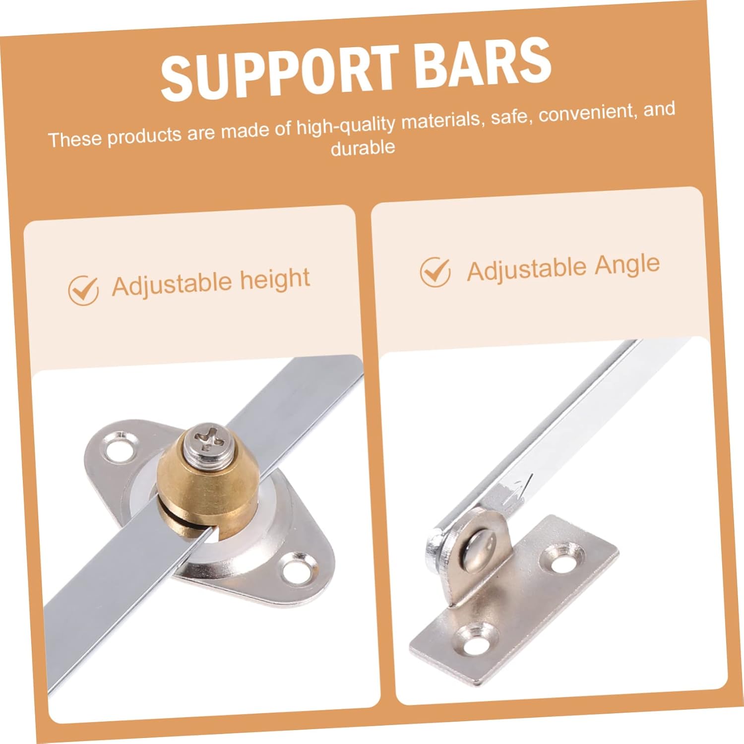 POPETPOP 6pcs Cabinet Door Stopper Replacement Cabinet Doors Closet Rod Support Brackets Support Bars