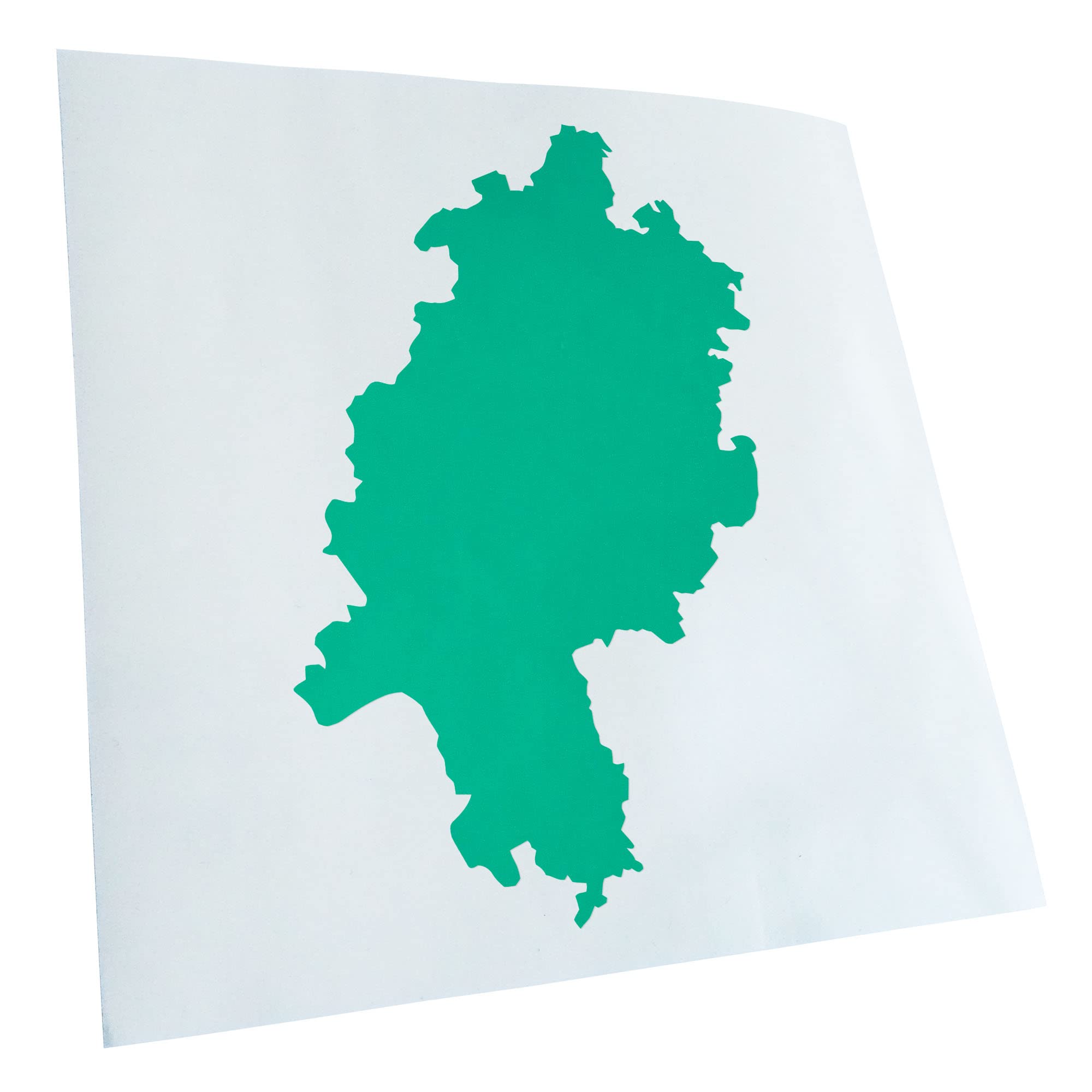 Kiwistar - Car Sticker - Turquoise - 60 x 40 cm Hessen Germany Silhouette - Rear Window Car Sticker Weatherproof for Car Truck Moped Truck - Sticker Exterior Self-Adhesive Tuning Accessories for