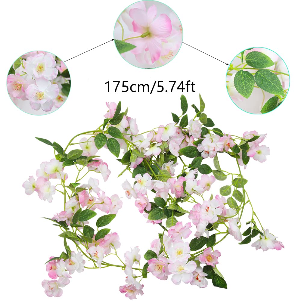 Amazon.com: CISDUEO Artificial Cherry Blossom Flower Vine Pink