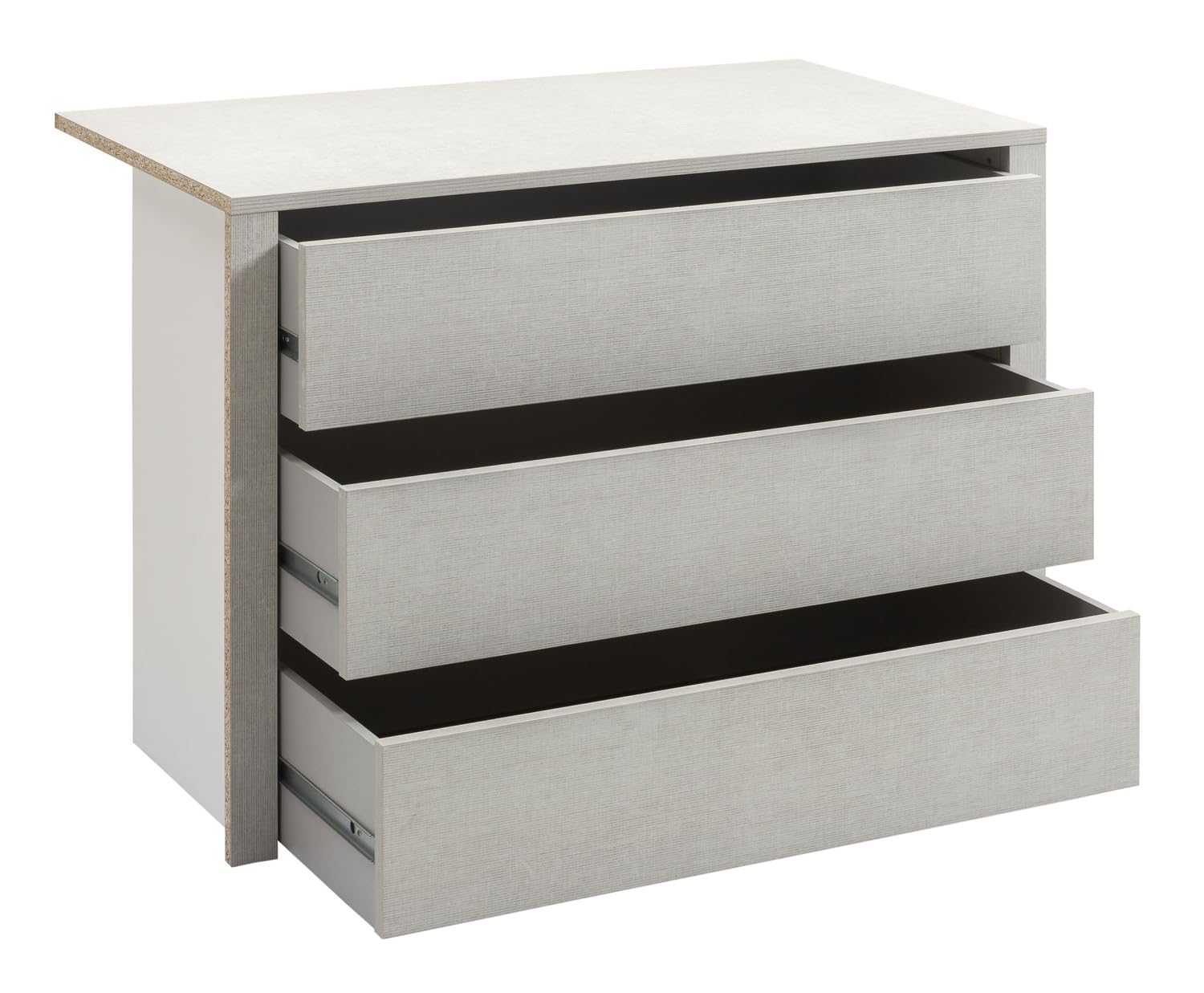 Composad | Cassettiera Interna per Armadi con 3 cassetti, Salvaspazio, Per Cabina Armadio e Camera da letto, (LxAxP) 72,3x69,3x50,9 cm, Colore Tessuto, Made in Italy