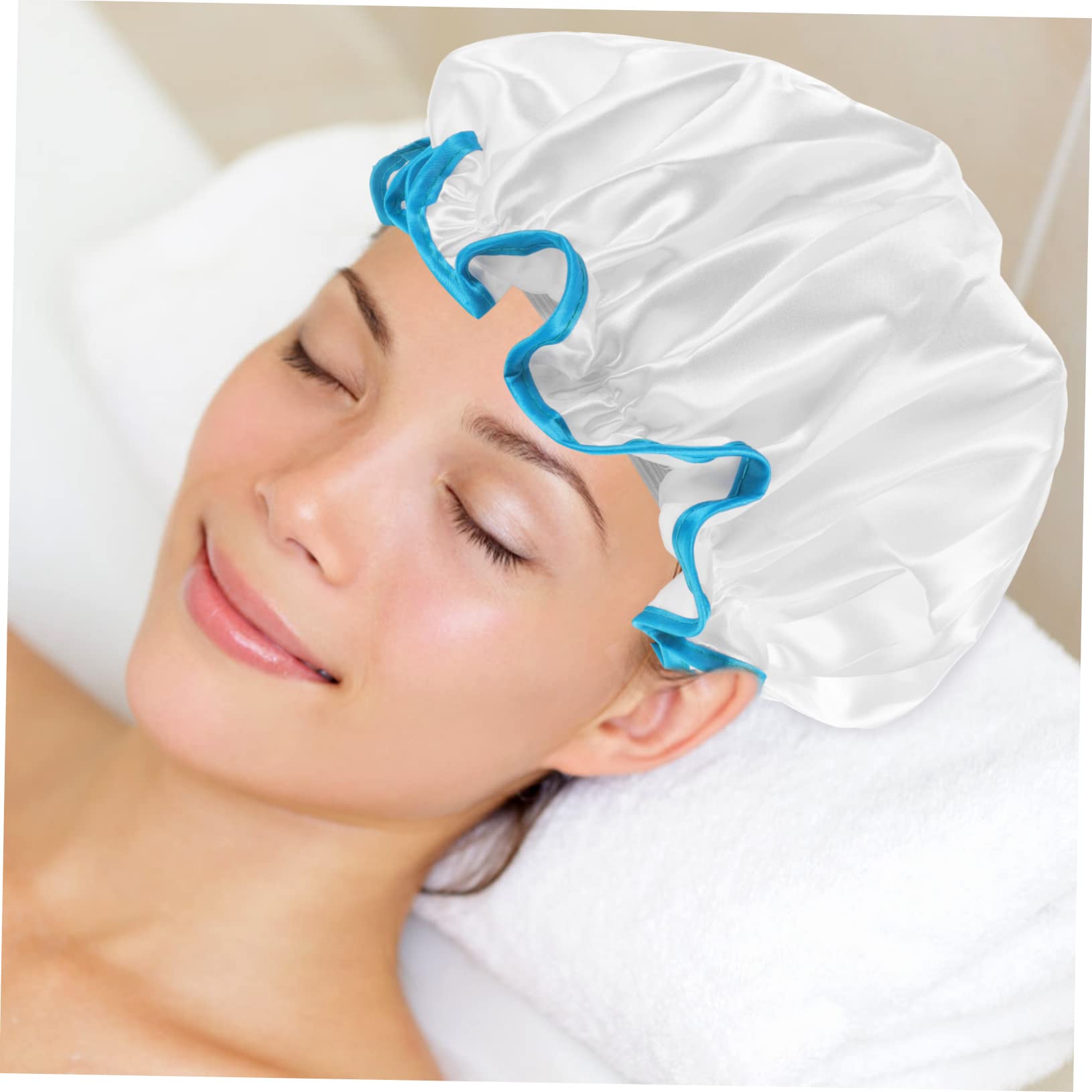 FOMIYES 2 Juegos de Gorros de Reutilizables para Mujer Cubrecabello Elástico para Baño Salones de Belleza Lavado Facial 4 Unidades