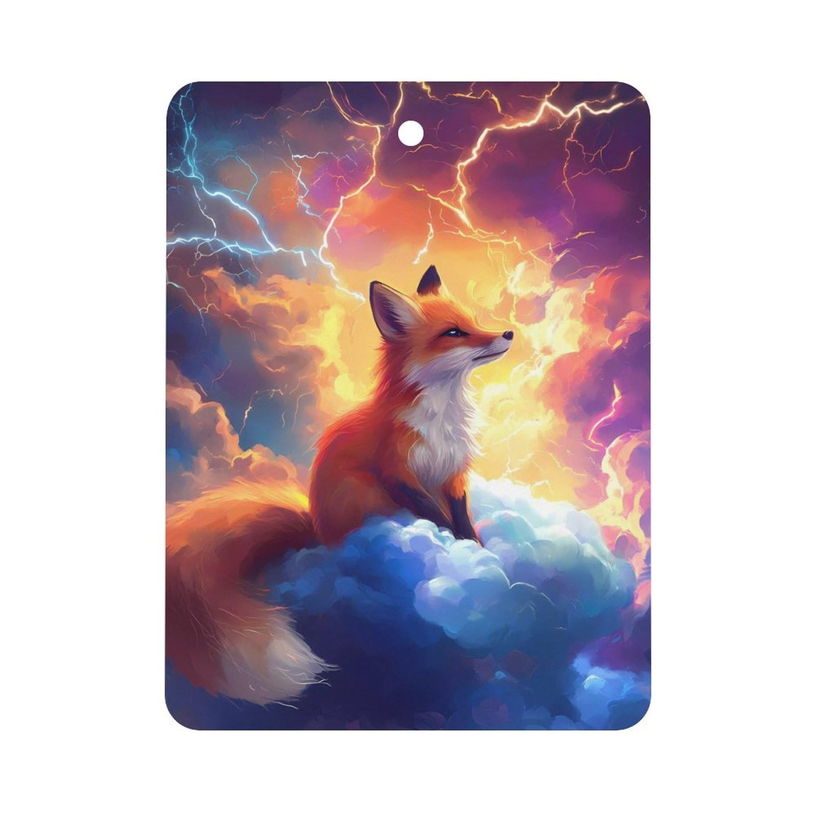 Fox Fantasy Car Air Freshener Hanging Aromatherapy Tablets for Car Accessories Square