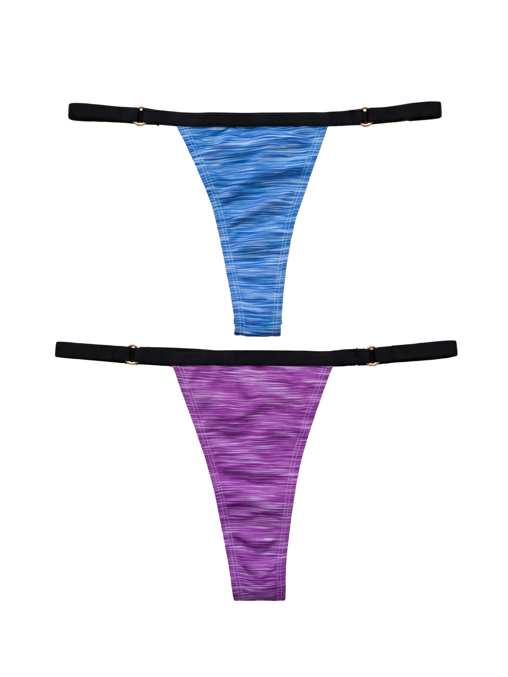 Women Printed Mid Rise Nylon Blend Thong Panty|T25-2_803P-image-47