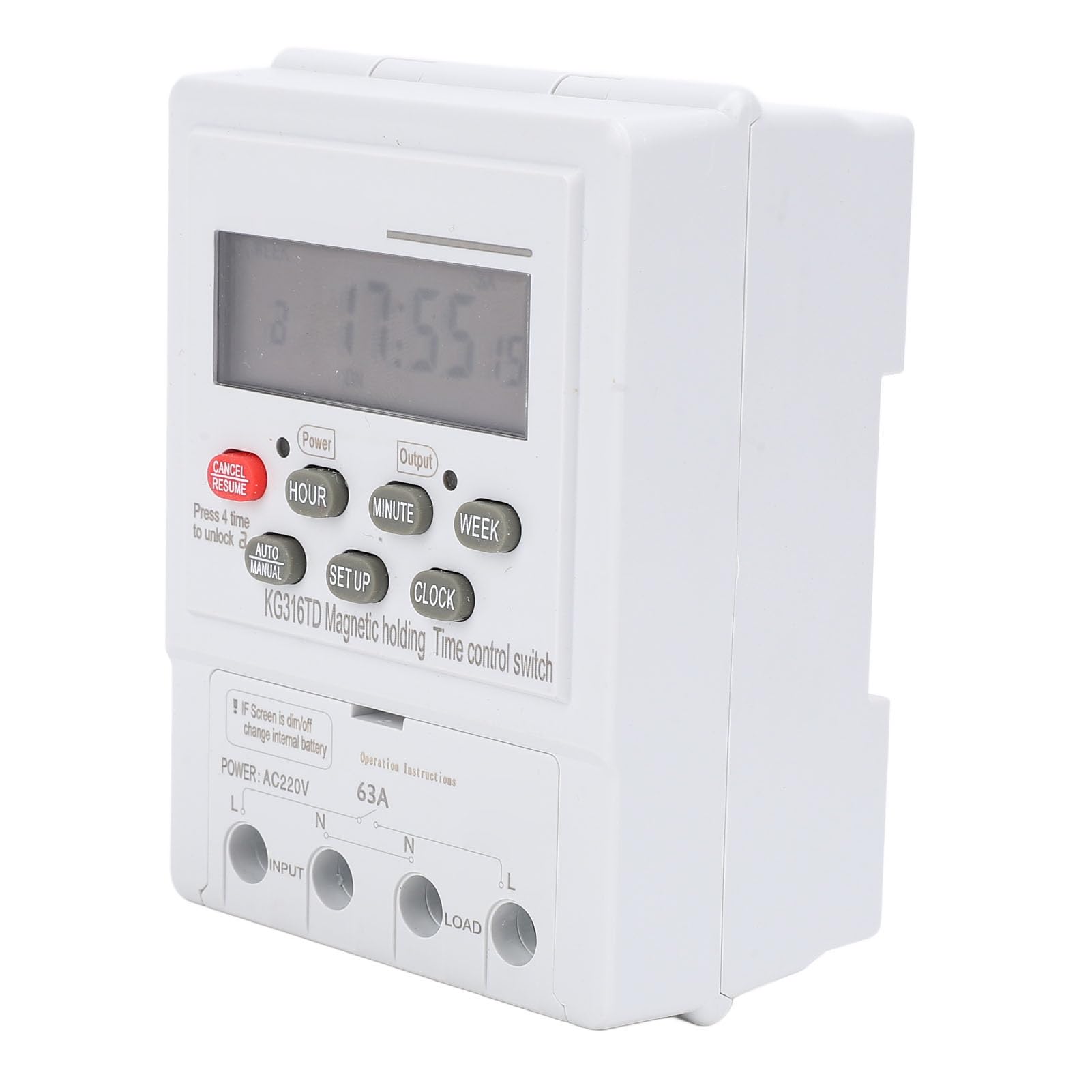 Minuterie Numérique Automatique AC220V avec 16 programmes Marche/Arrêt - 8