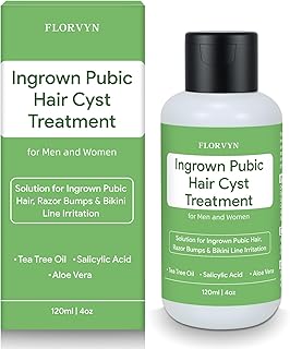 Ingrown Pubic Hair Cyst Treatment Gel, Razor Bumps Solution for Bikini Line, Intimate Area & Inner Thighs, Safe After Waxing or Shaving, Natural Formula, Gentle for Sensitive Skin - for Men and Women