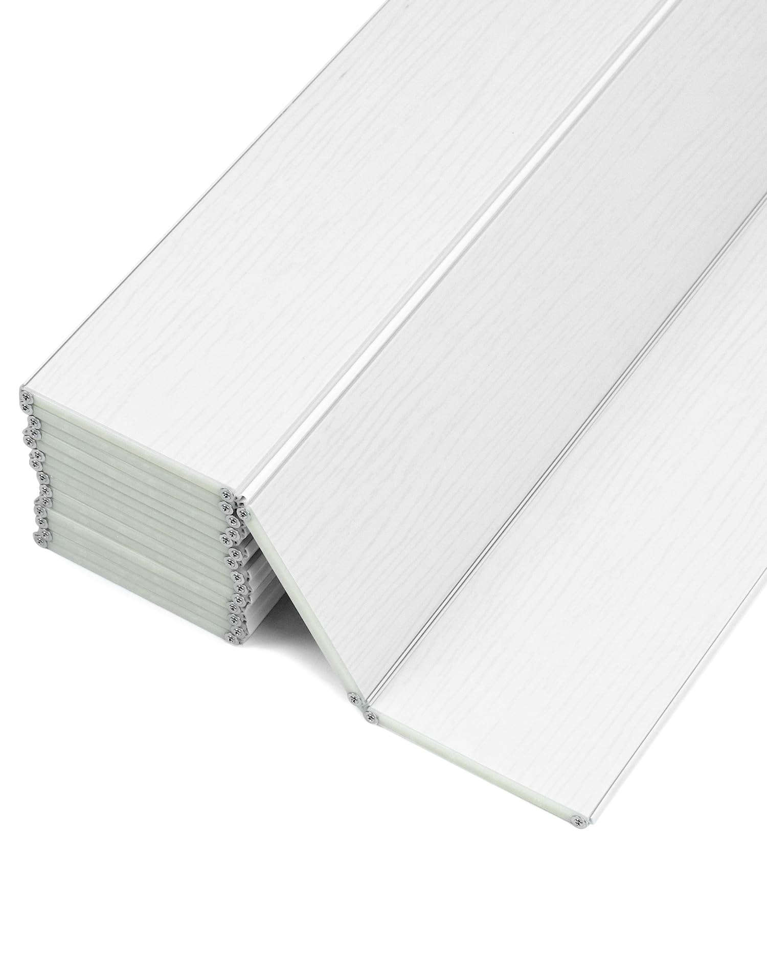 QWORK® Estante de Baño Plegable, Tabla de Baño de PVC para Baño y SPA - 170 x 75 cm x 0,7 cm - Blanco