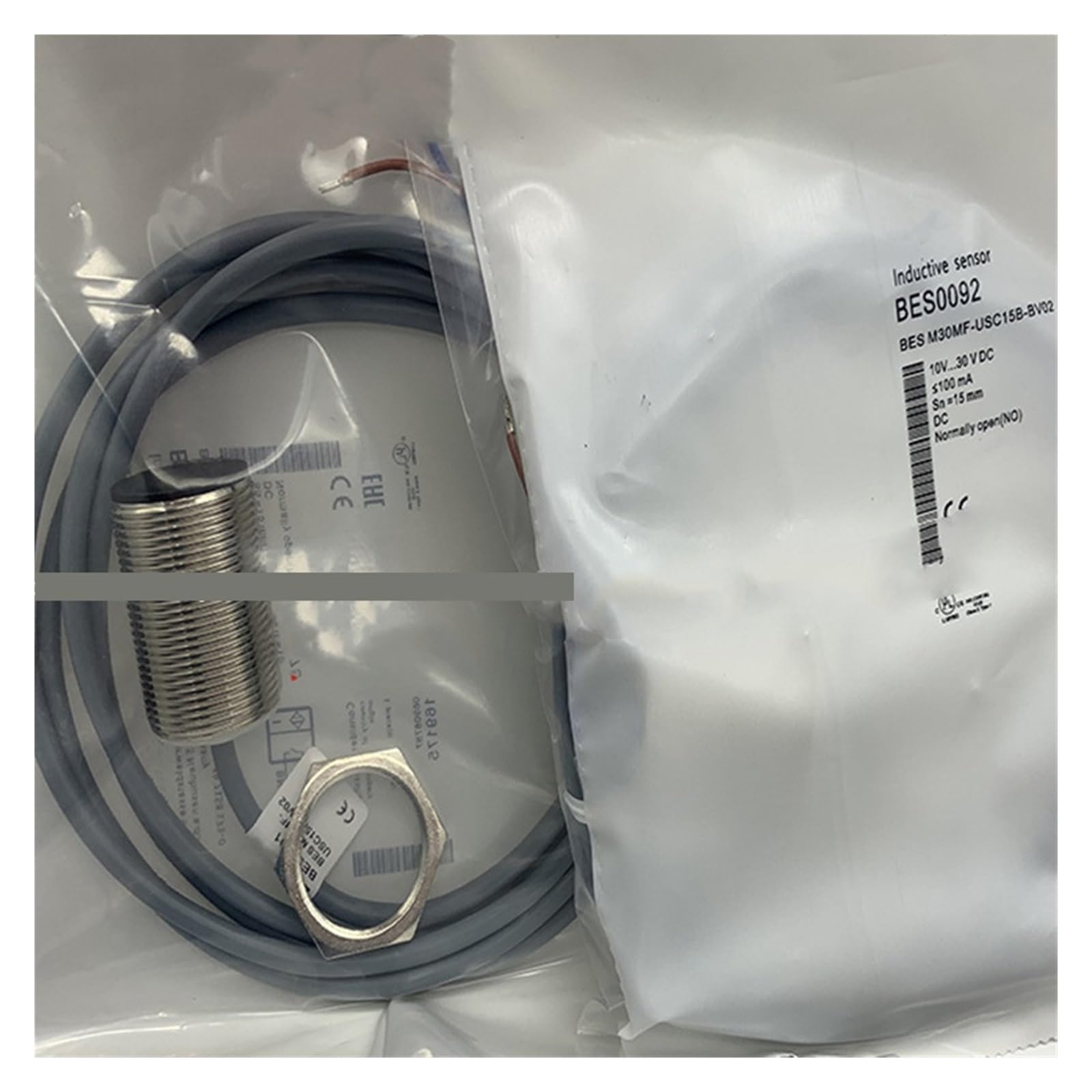 NACODLUL 3Pcs BES0091 M30MF-USC15B-BV02 Proximity Sensor
