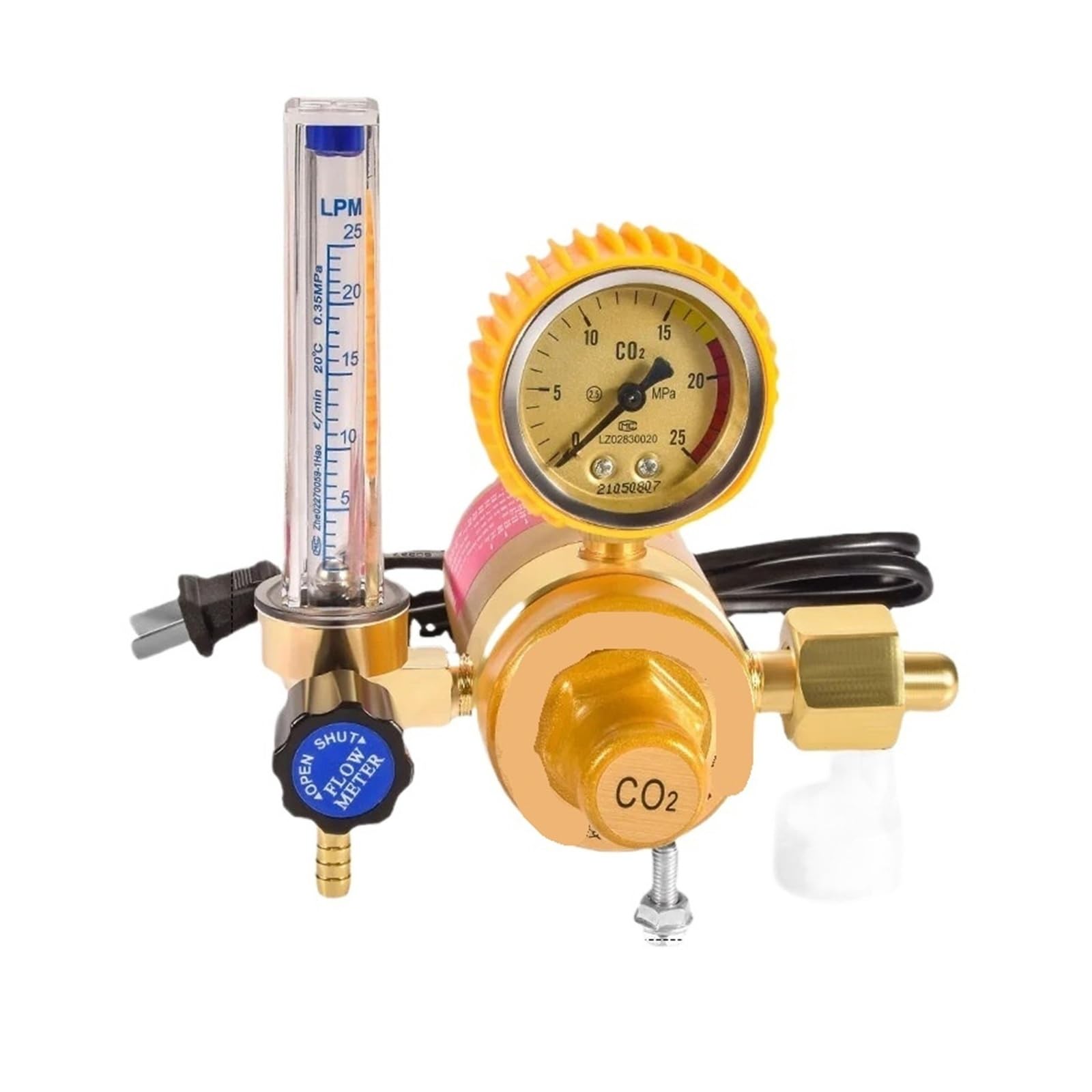 Vmvud 36V Carbon Dioxide Pressure Reducing Valve Heating And Welding Pressure Gauge Pressure Reducer