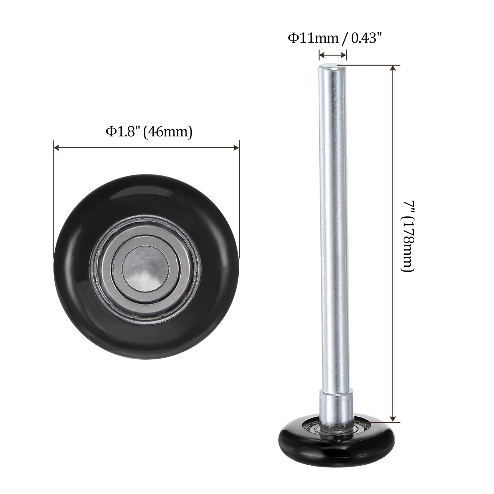 Kozelo 2 Pcs Nylon Garage Door Rollers - Image 3