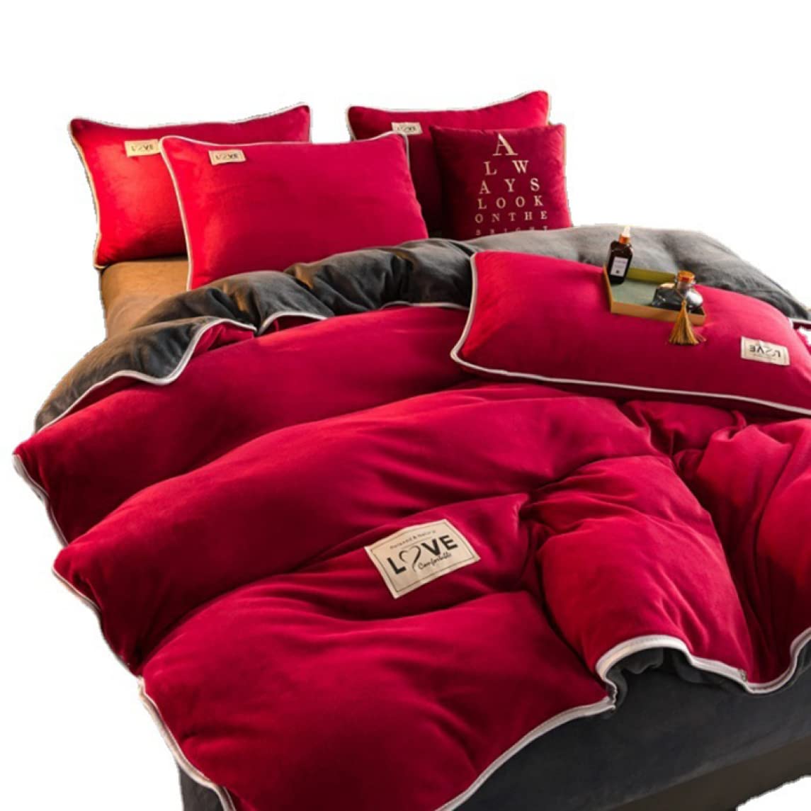 Angel Toyo 掛け布団 ブラウン・レッド