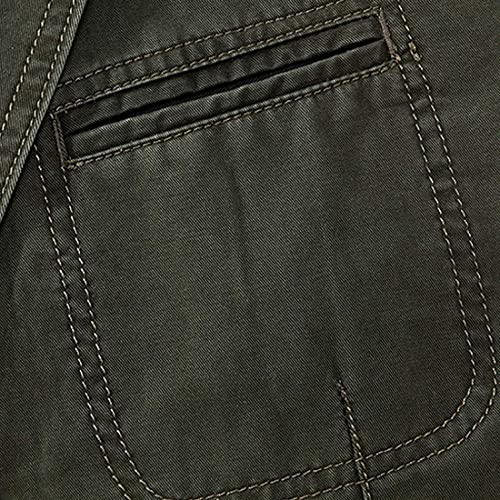 ebossy Mens Casual 3 Button Slim Fit Rugged Cotton Twill Blazer Jacket4