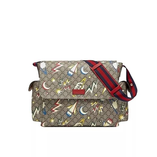 Gucci Supreme Mushroom Canvas Baby Diaper Changing Bag Italy Handbag New