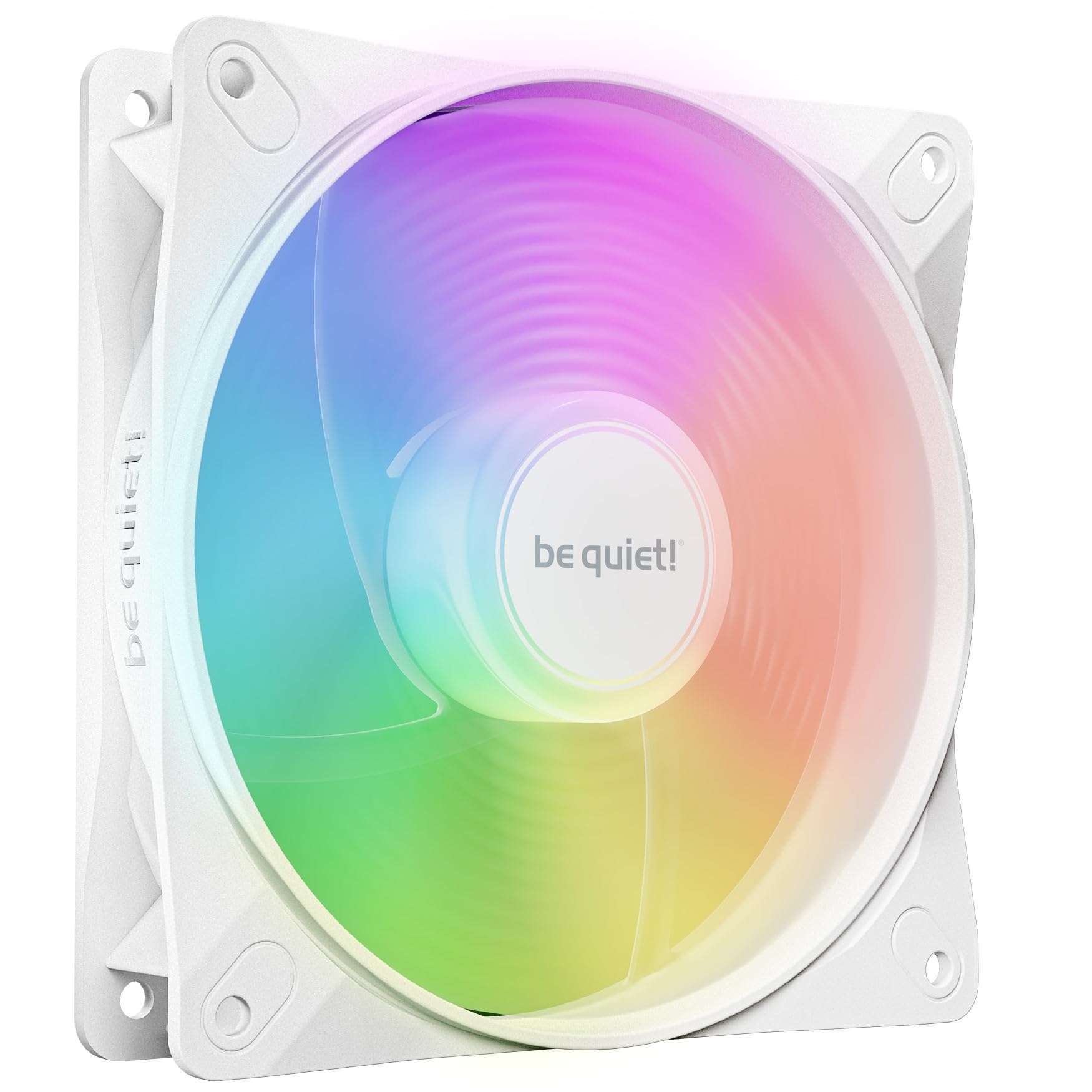 be quiet! Light Wings LX 120mm PWM Reverse White fan, optimized and reversed blades, ARGB LEDs, extraordinary air pressure, ideal as side or bottom intake, illuminated hub, frosted blades