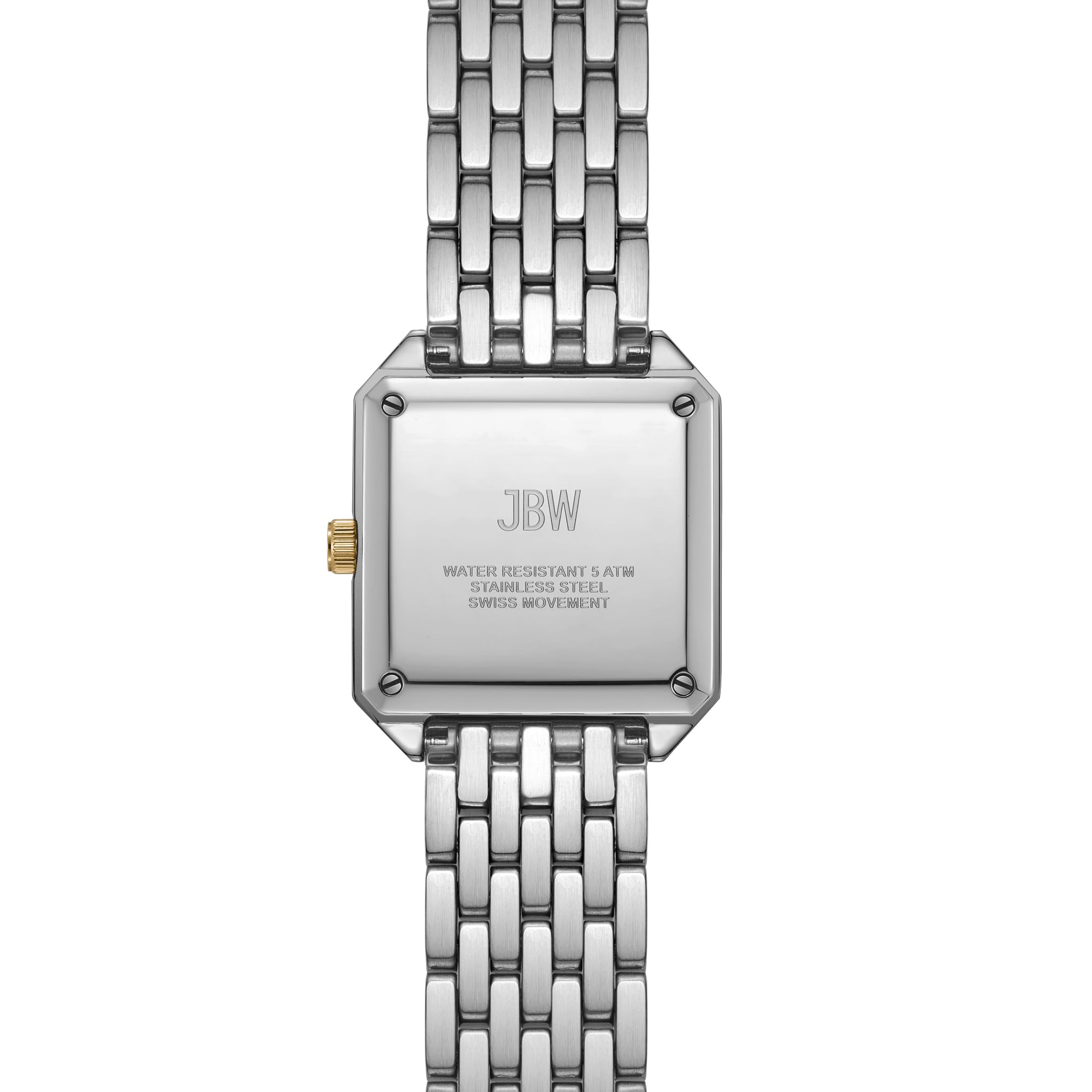 JBW Astra, orologio da donna analogico al quarzo bicolore in acciaio inox quadrato con cristalli, 29 mm