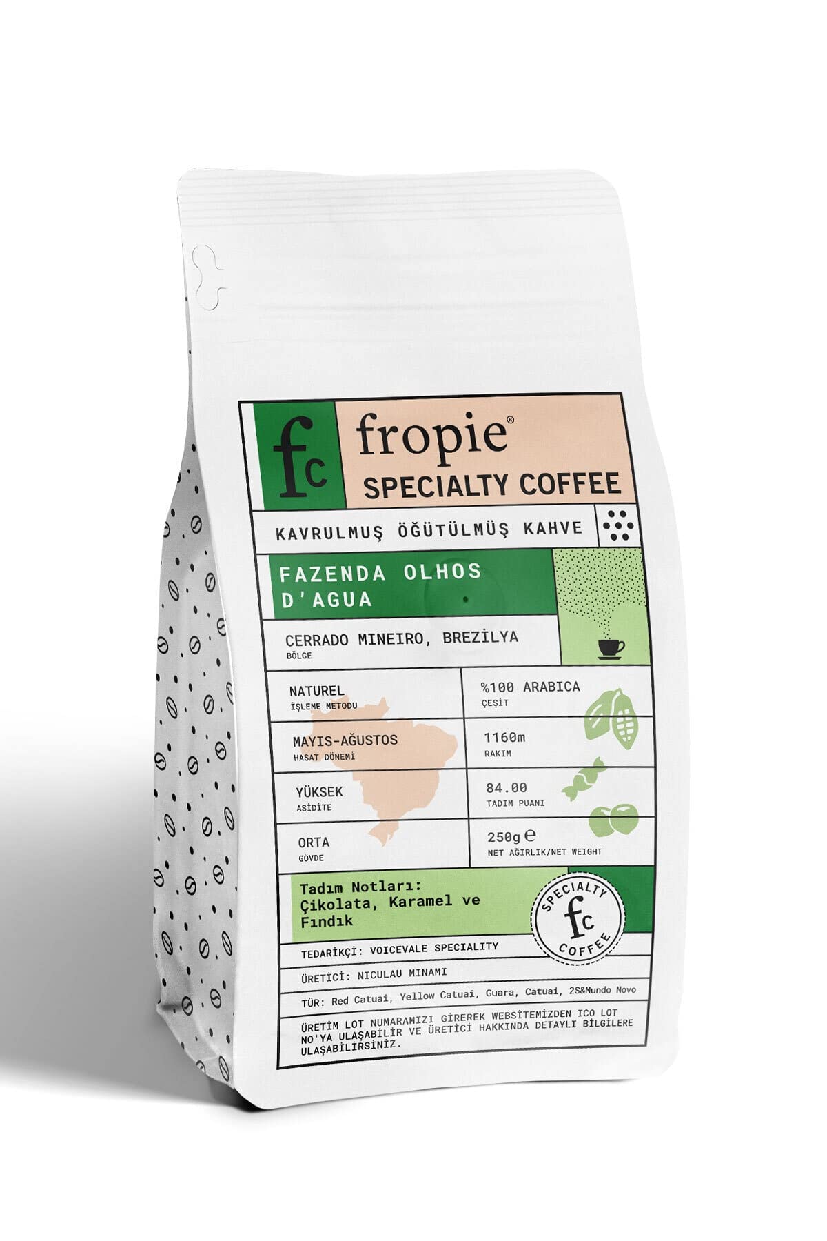 Fropie Kahve Brezilya - Öğütülmüş 250 gr