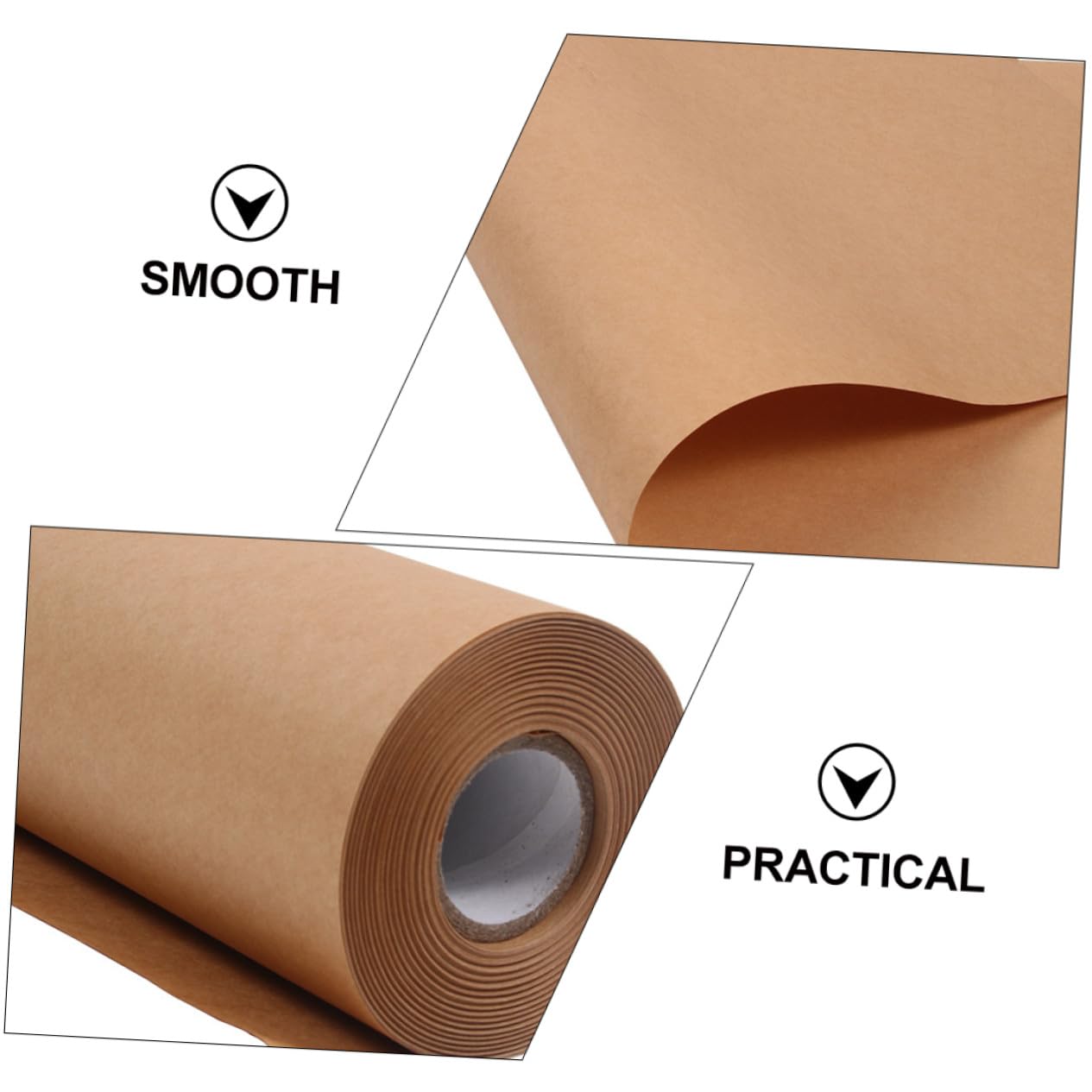 WOONEKY Papier Kraft Marron Rouleau 30 Mètres X 45cm pour Emballage Cadeau Épais et Artisanat Diy, Papier Résistant et Polyvalent pour Bouquets et Décorations
