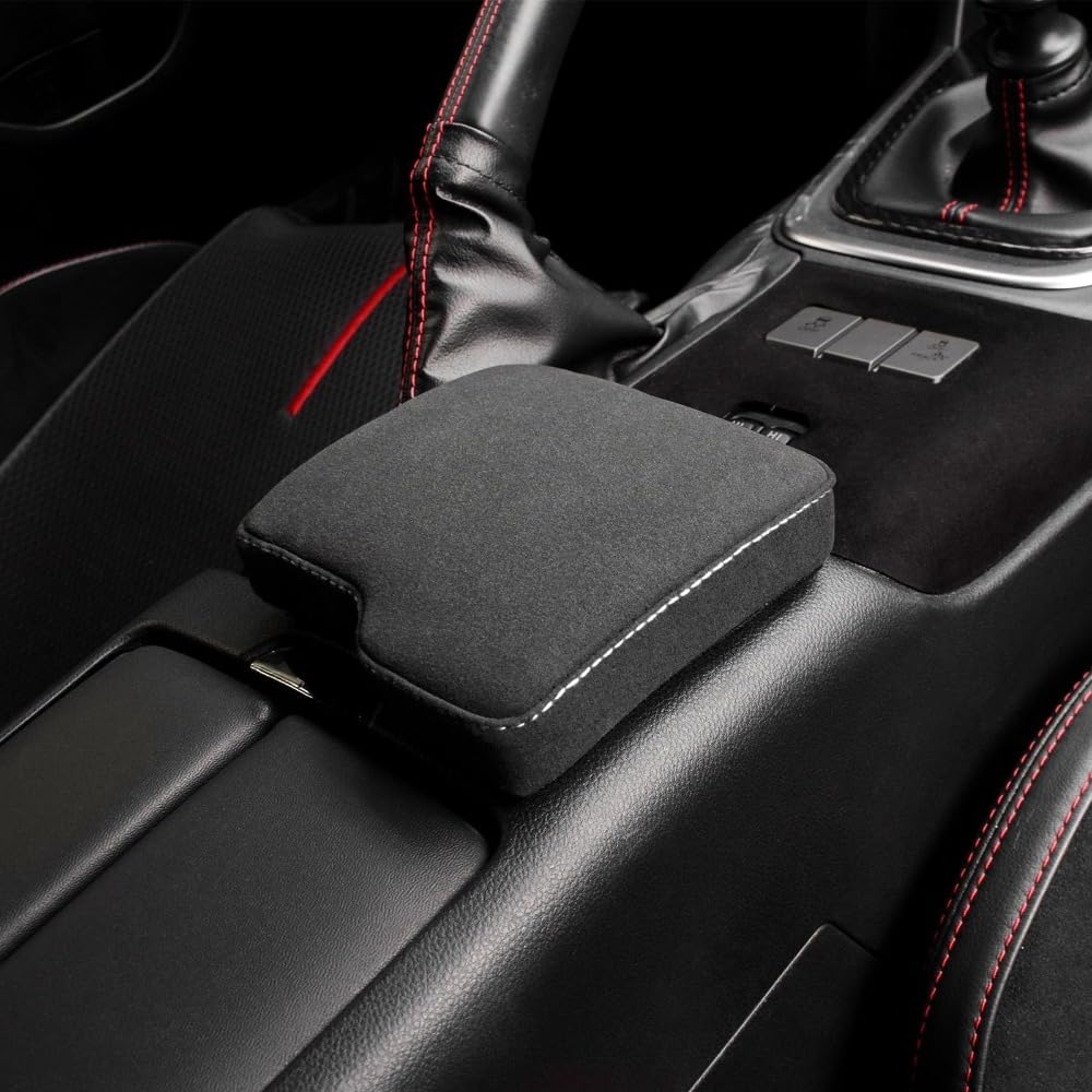 Mauxpiao B Flannel Car Armrest Ox Cover For Toyota Gr86 / Subaru Rz 2021-2025, Red Line Centre Console Pad, Interior Protect﻿ion Accessory Fds/B/A