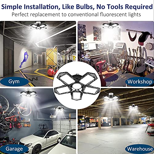 LECLSTAR 2Pack Garage Light 160W LED Garage Light 16000LM 6500K