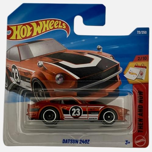 Image of Hot Wheels - Datsun 240Z - JJJ38 - Then and Now 2 /10 - Orange Metallic - Licensed Coupe in 1:64 Scale - Mattel 2026 (72 /250) - JDM Classic - Licensed Model