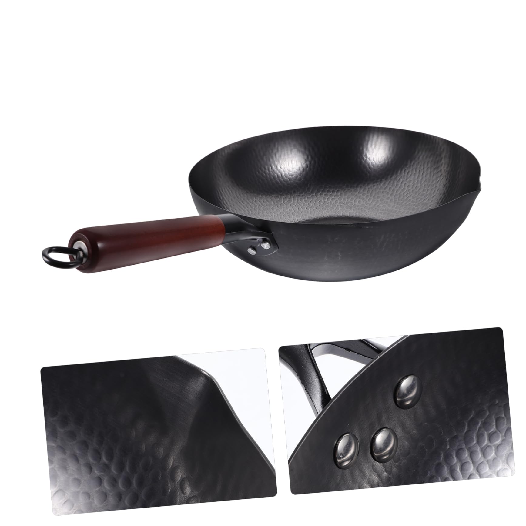 Ręcznie kuty żelazny garnek Grillowanie Wok Akcesoria kuchenne Wok do domowego Woka Patelnia do smażenia Kuchenka gazowa Wok Kuchnia Wok Wielofunkcyjny Wok do gotowania Wok Żelazny Wok Chiński Wok