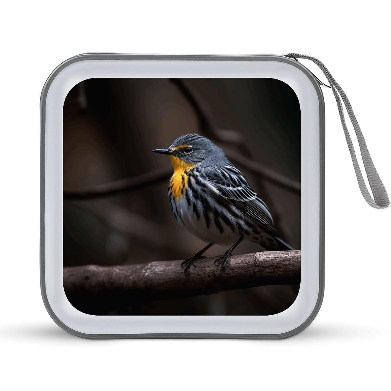 VstaDank Bird Sitting on Branch DVD Case 40 Capacity Protective Storage Organizer Binder Booklet Album Portable Disc Wallet Car CD Disk Holder Hard Plastic CD Cases CD DVD Case Holder