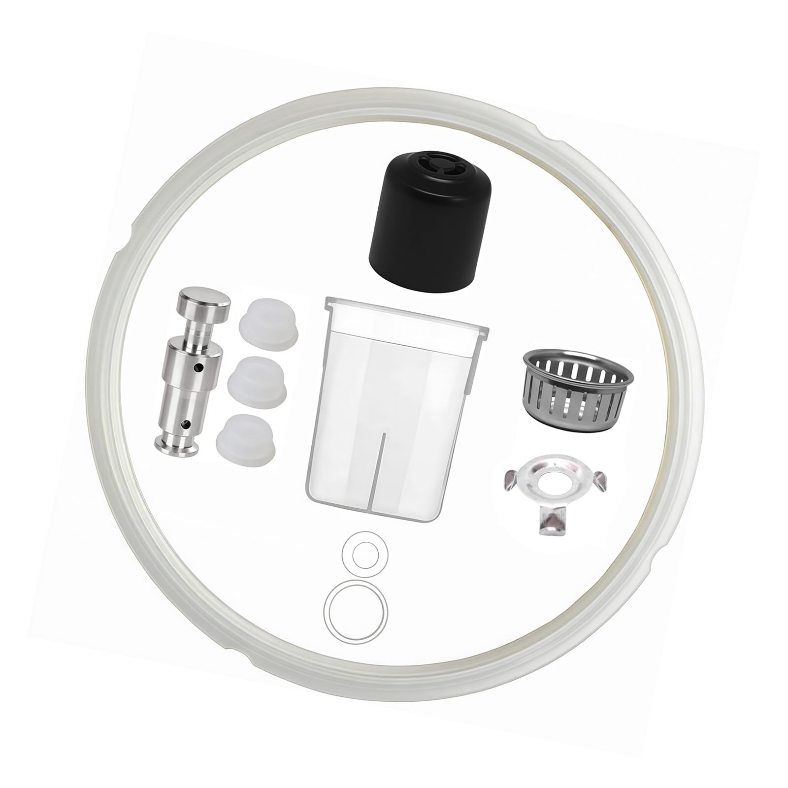 Kalttoy Sealing Rings Spares Set for 5 / 6L Pressure Cookers Containing Release Handle Anti Block Device Collector Cup Electric Accessories