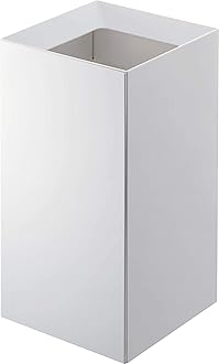 Yamazaki Trash Can 4492 White Approx. W 7.1 x D 7.1 x H 13.0 inches (18 x 18 x 33 cm) Tower Trash Can Slim No Show Bag