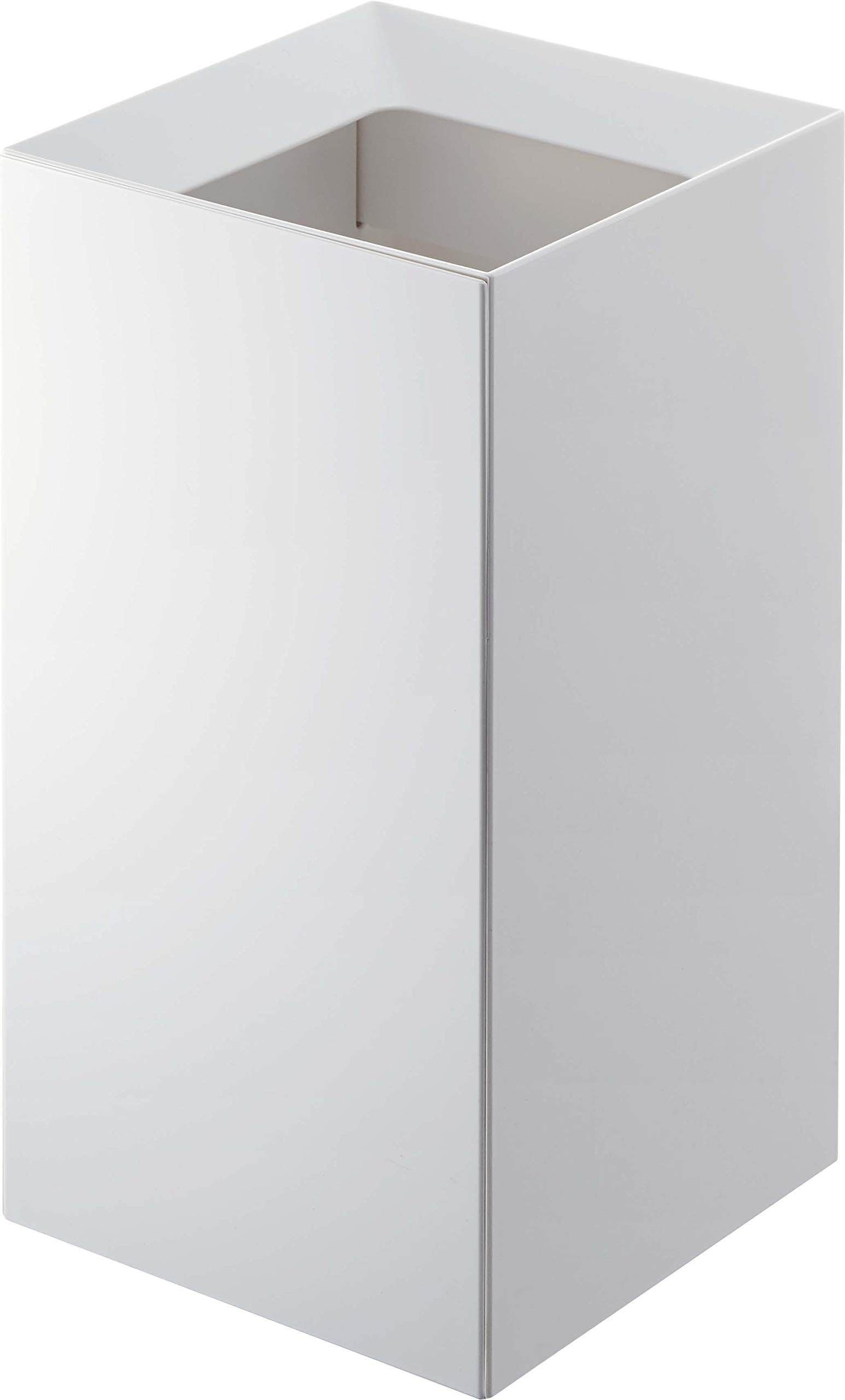 Yamazaki 4492 Trash Can, White, Approx. W 7.1 x D 7.1 x H 13.0 inches (18 x 18 x 33 cm), Tower Tower Trash Can, Slim, Invisible Bags