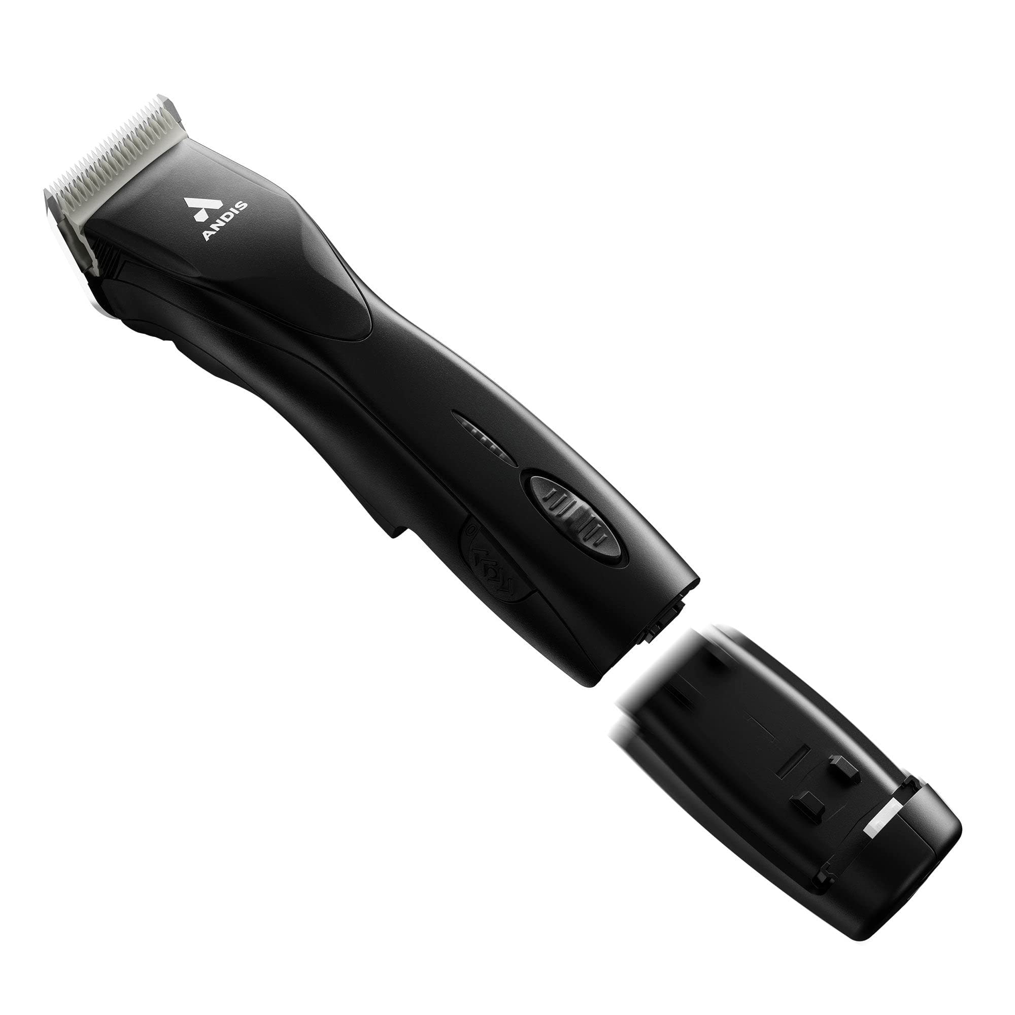 Andis 79175 Pulse Zr Ii Tosatrice con Lama Staccabile a 5 Velocità, Toelettatura Animali/Cani Senza Fili, Batteria Agli Ioni di Litio Rimovibile, Luce di Carica a LED, Nero