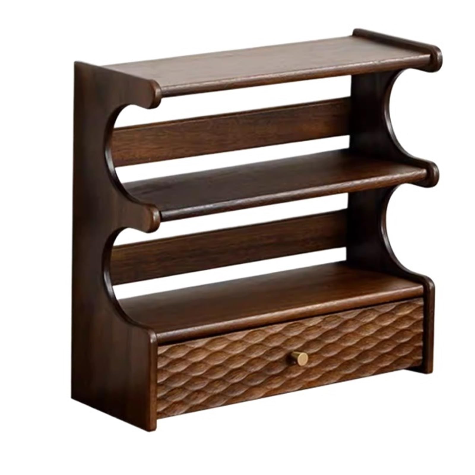 CFY652 in-Vehicle Solid Wood Desktop Cup Holder Multi-Layer Pull-Out Drawer Display Tea Set Adjustment