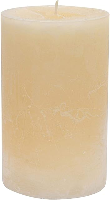 Nicola Spring Vanilla Scented Single Wick Pillar Candle, 110hrs Burning Time, 14.5 x 9 cm