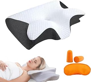 Air Way Sleep Apnea Pillow, 2025 Upgraded Air Way Cervical Pillow for Sleep Apnea, for Side Sleepers, Back Sleepers, Stomach Sleepers (Black)