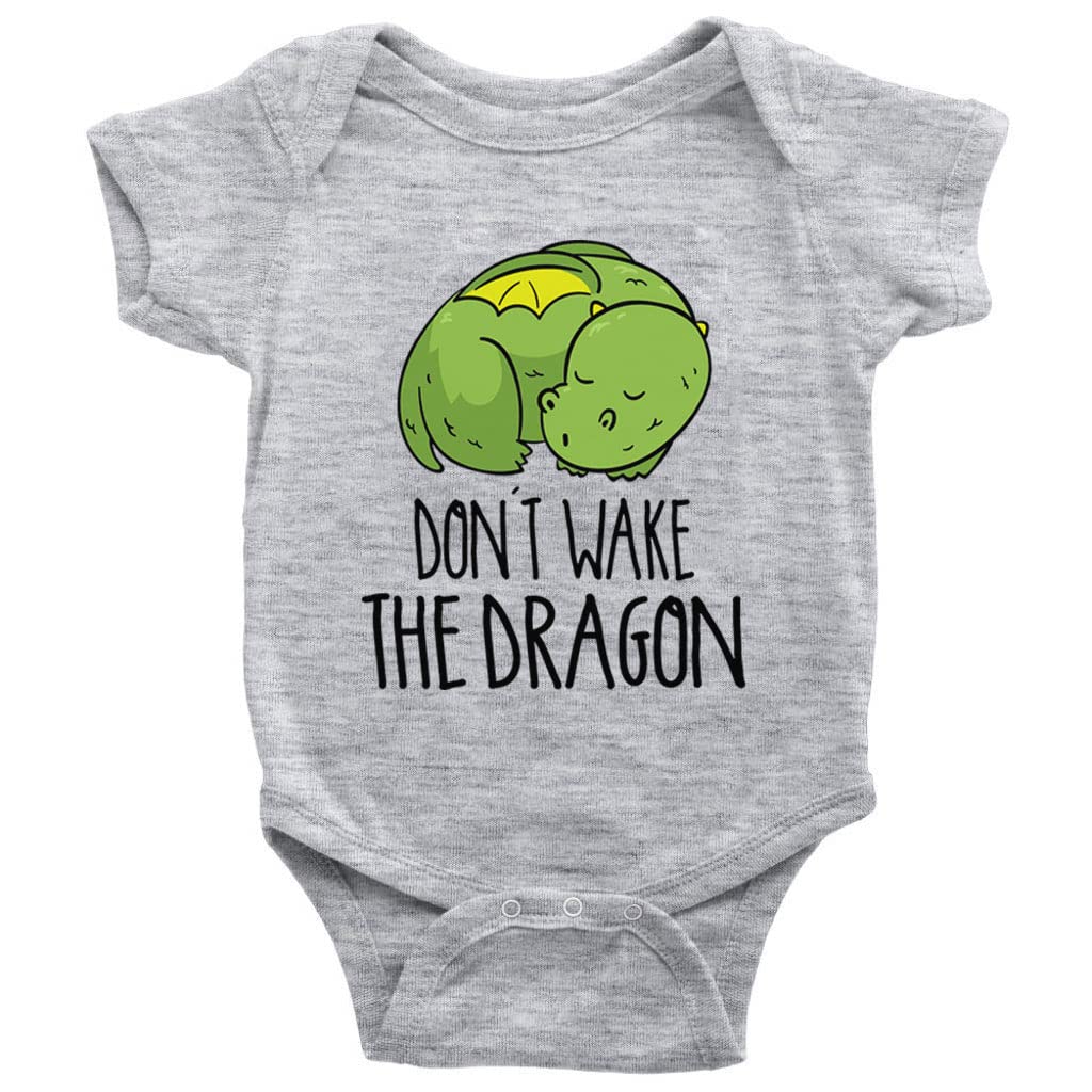 Don't Wake The Dragon Baby Boy Girl Onesie Newborn Organic Bodysuit Romper