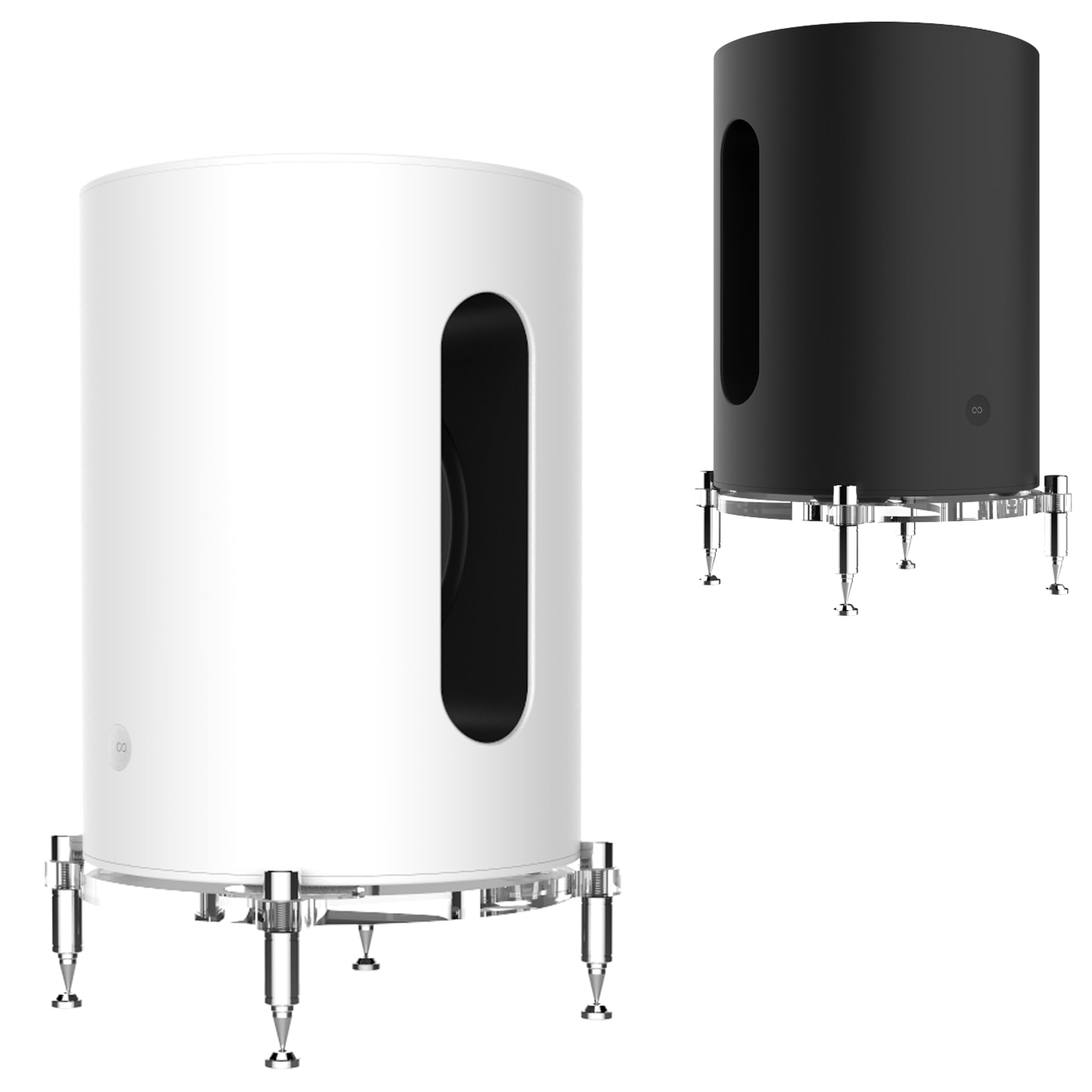 Standfüße, Edelstahl-Lautsprecher-Isolationsfüße für Sonos Sub Mini, Sonos Sub Mini-Ständer, Sonos Sub-Mini-Schreibtischständer, Sub-Mini-Bodenständer (transparent)