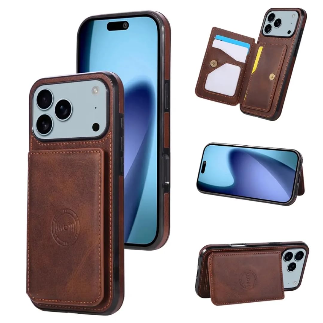 Custodia a libro con porta carte in pelle PU per iPhone 14 Plus (per iPhone 14 Plus/caffè)