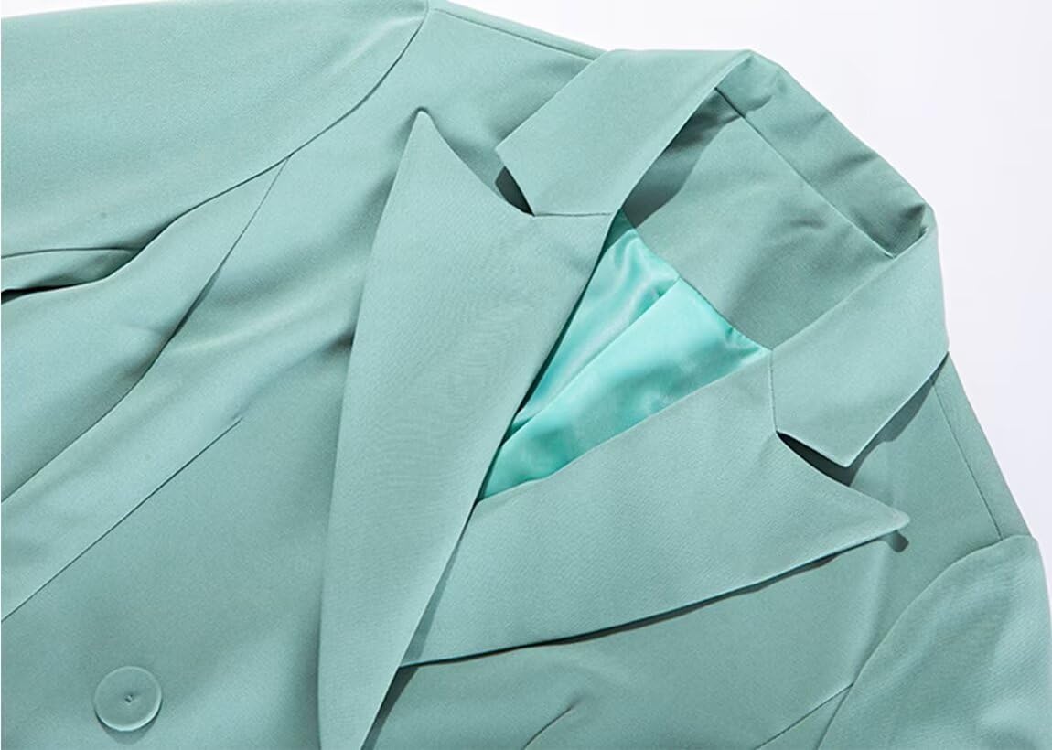 Donna Business Casual Blazer Giacca da Abito a Doppio Petto per Il Lavoro Professionale