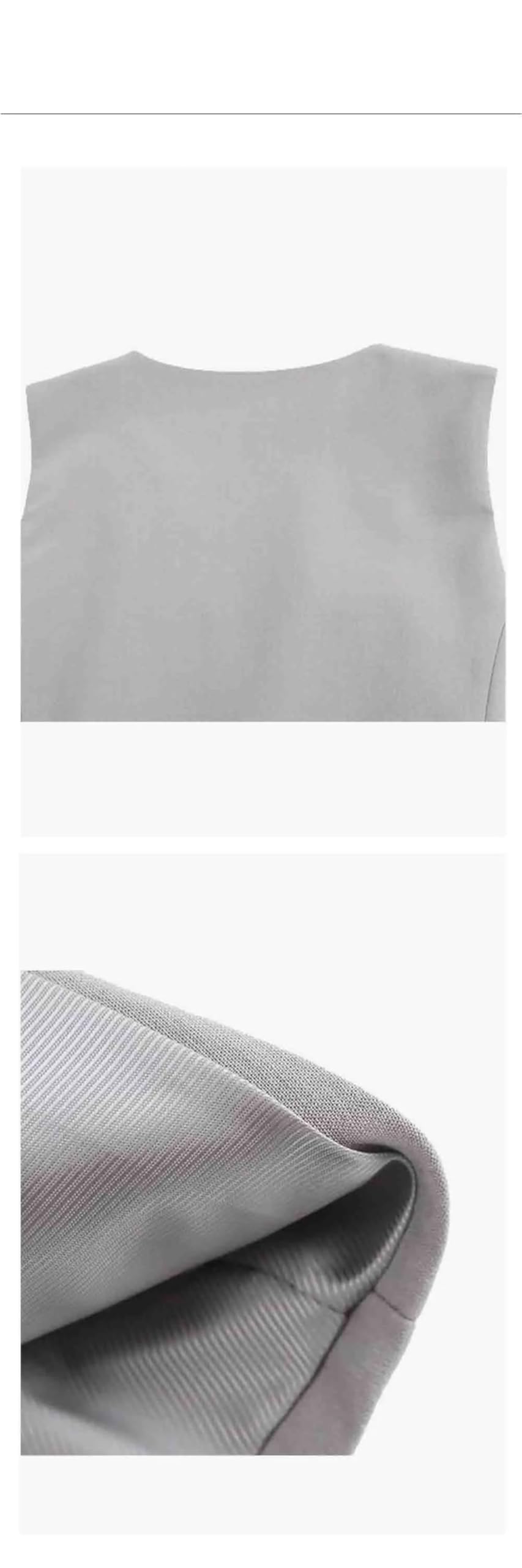 Ensemble de pantalons à double pli sans manches pour femme