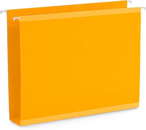 Miniatura 7 de 50 carpetas colgantes de capacidad adicional, 50 carpetas colgantes reforzadas, expansión de 2 pulgadas, tamaño carta, diseñadas para archivos